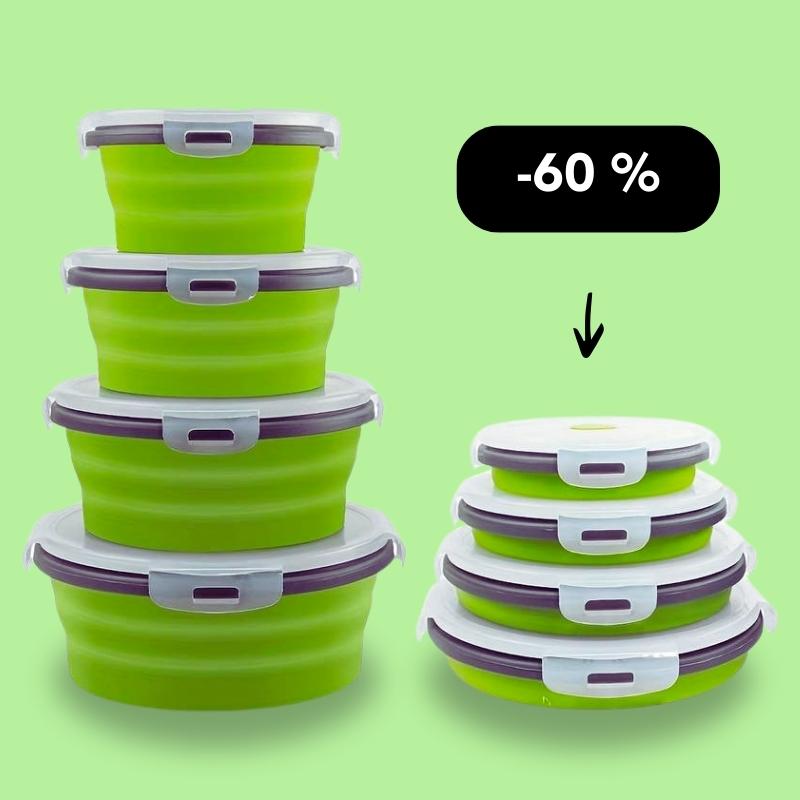 Lot de 4 lunchbox pliables