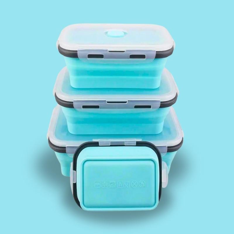 Lot de 4 lunchbox pliables
