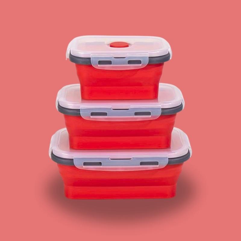 Lot de 4 lunchbox pliables