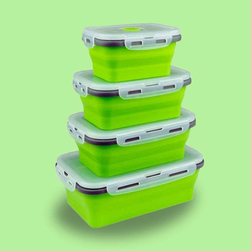 Lot de 4 lunchbox pliables