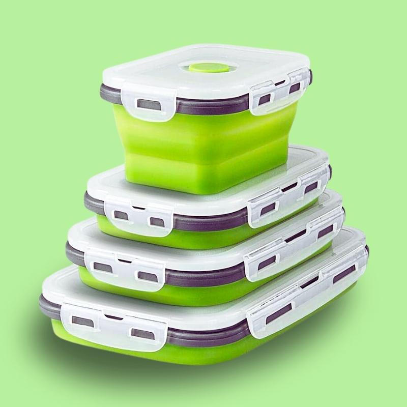 Lot de 4 lunchbox pliables