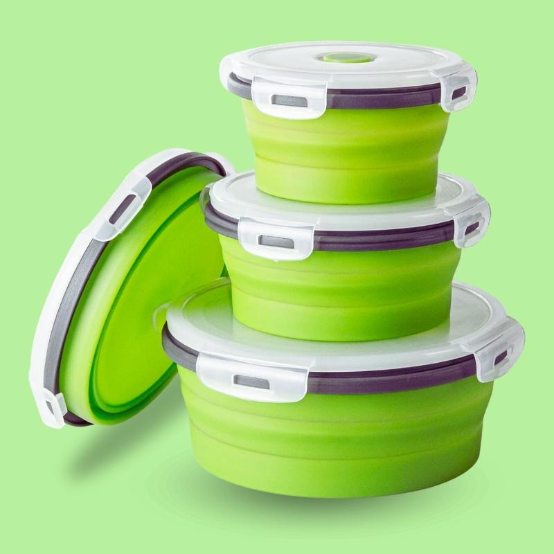 Lot de 4 lunchbox pliables